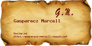 Gasparecz Marcell névjegykártya